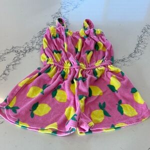 H&M Pink Lemon Print Romper